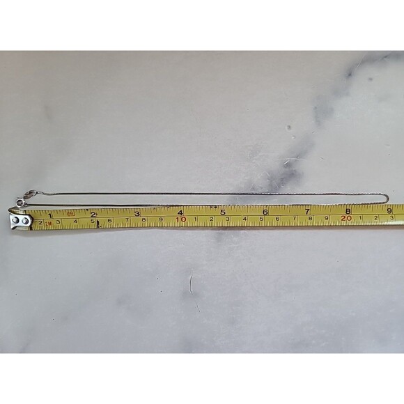 925 Sterling Silver Box Chain Necklace Vintage Italy - Picture 10 of 10